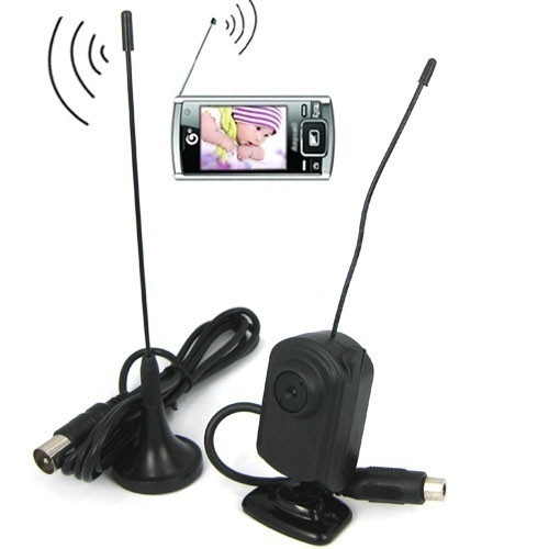 Mini Wireless Camera with 704 x 576 (PAL) CMOS and UHF TV Receiving Function - Click Image to Close